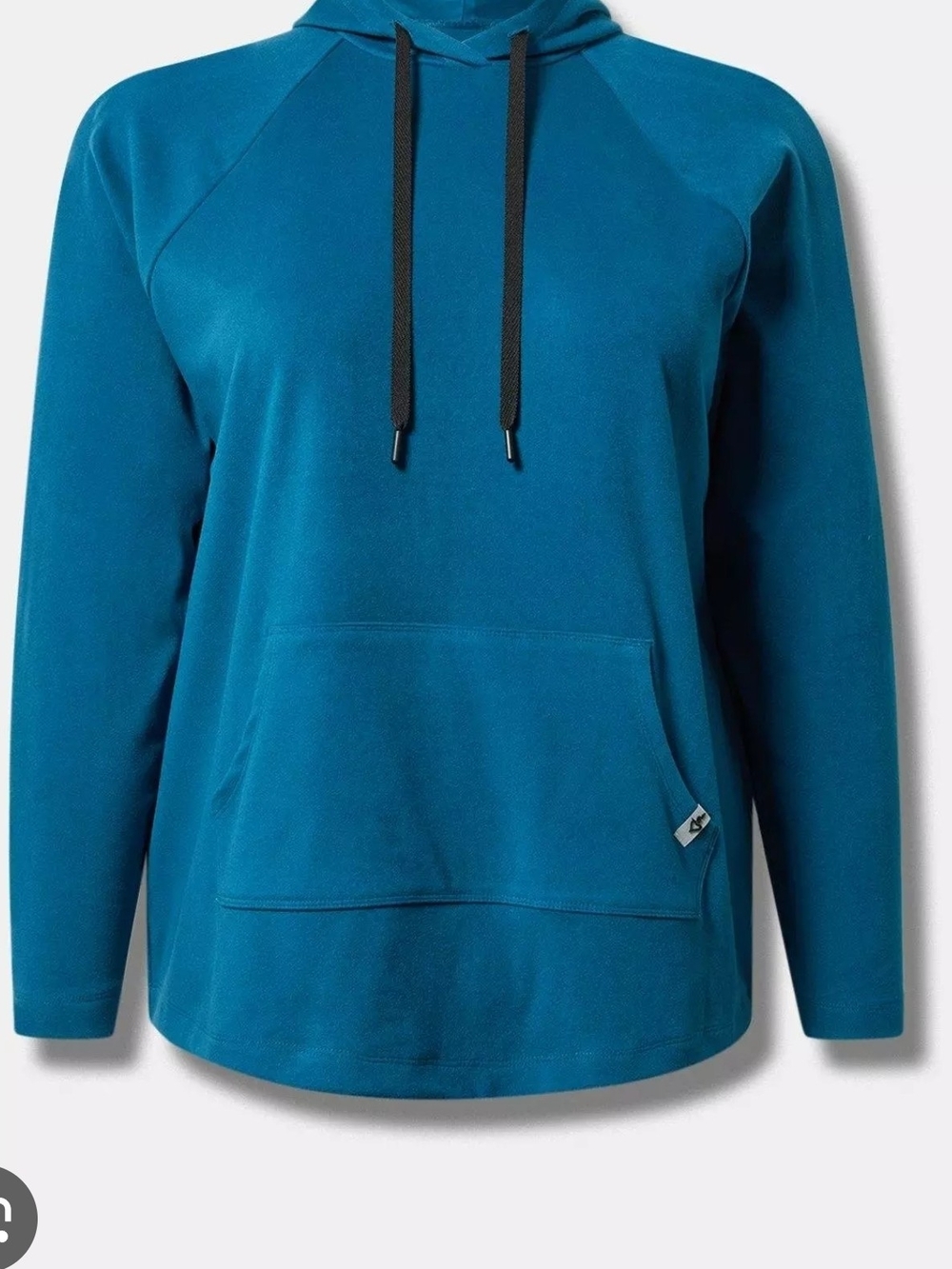 Teal Hooded Women's Sweater with Front Pocket